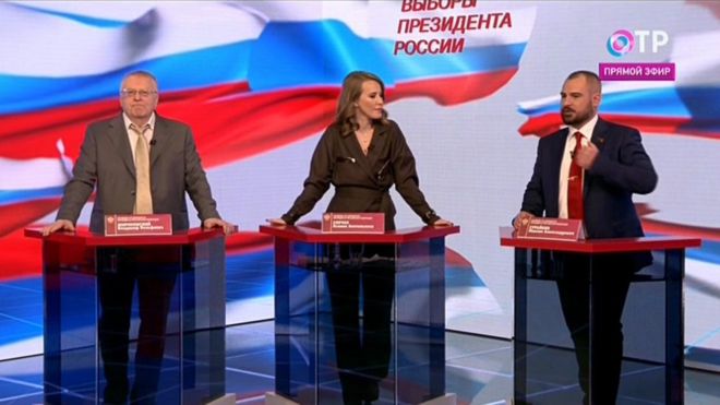 Начались дебаты кандидатов в президенты России